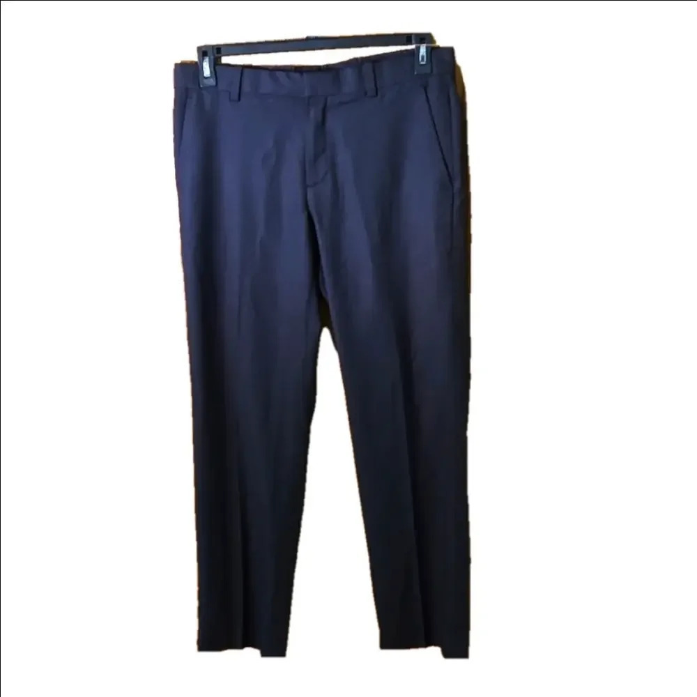 Savane Flat Front Straight Leg Black Dress Pants Men's Washable size 32X30